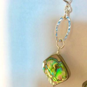 Earrings, Abalone, Silver, Unique